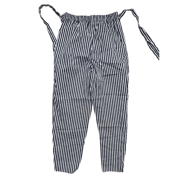 Zara Striped Paperbag Pants XS Black Belted Preppy Career Minimal Coastal Fall - Picture 4 of 6